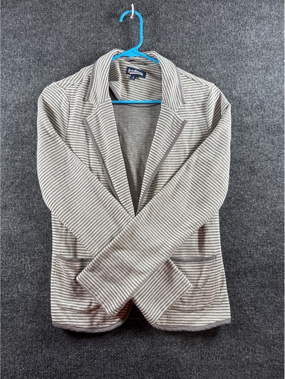 Freshman Women's Striped Knit Blazer Jacket Medium